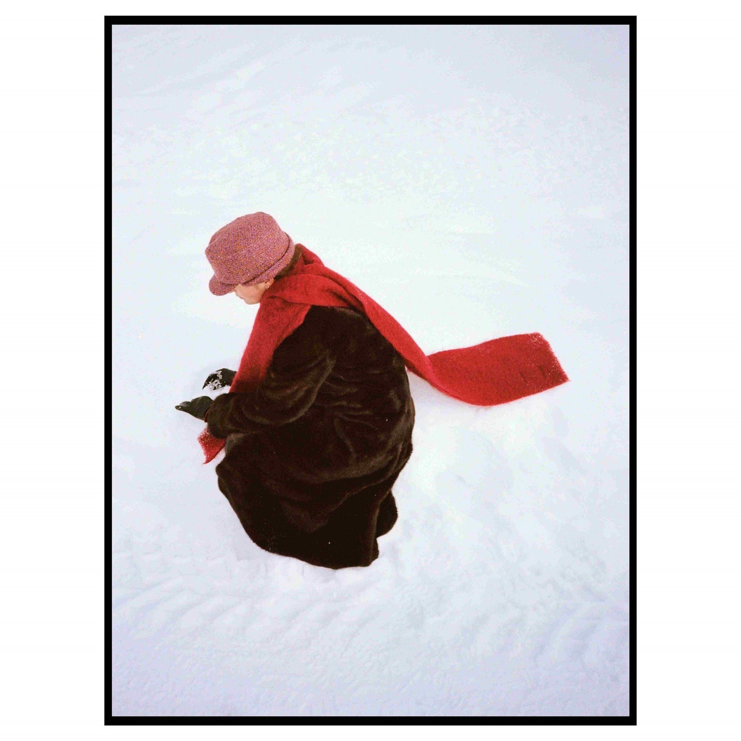 Carmine Mohair Scarf