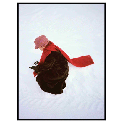 Carmine Mohair Scarf