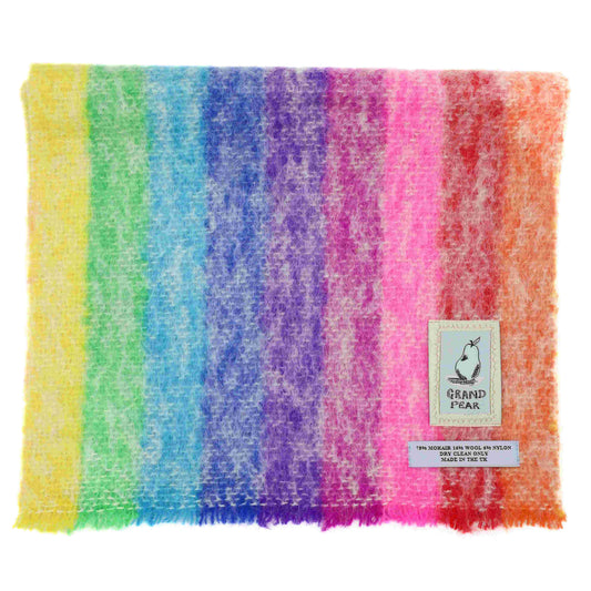 White Rainbow Mohair Scarf