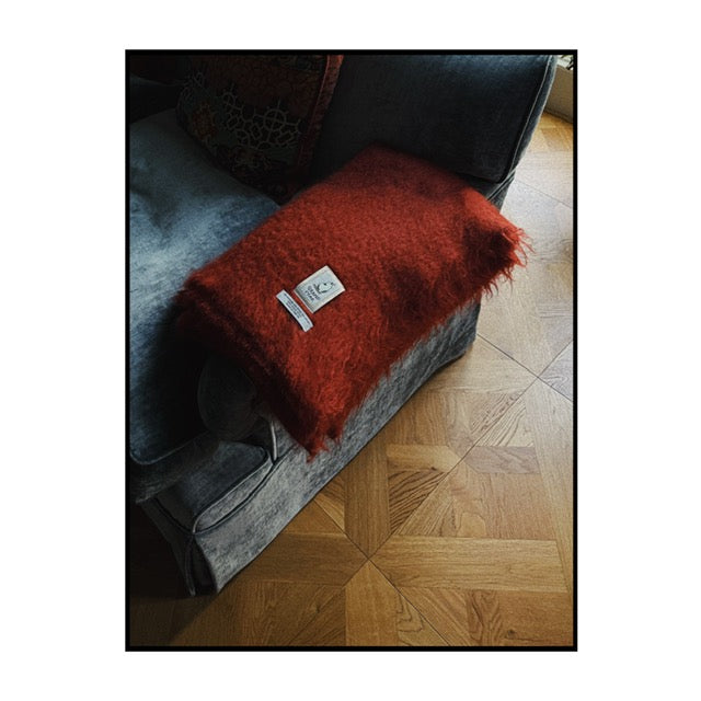Rust Mohair Blanket