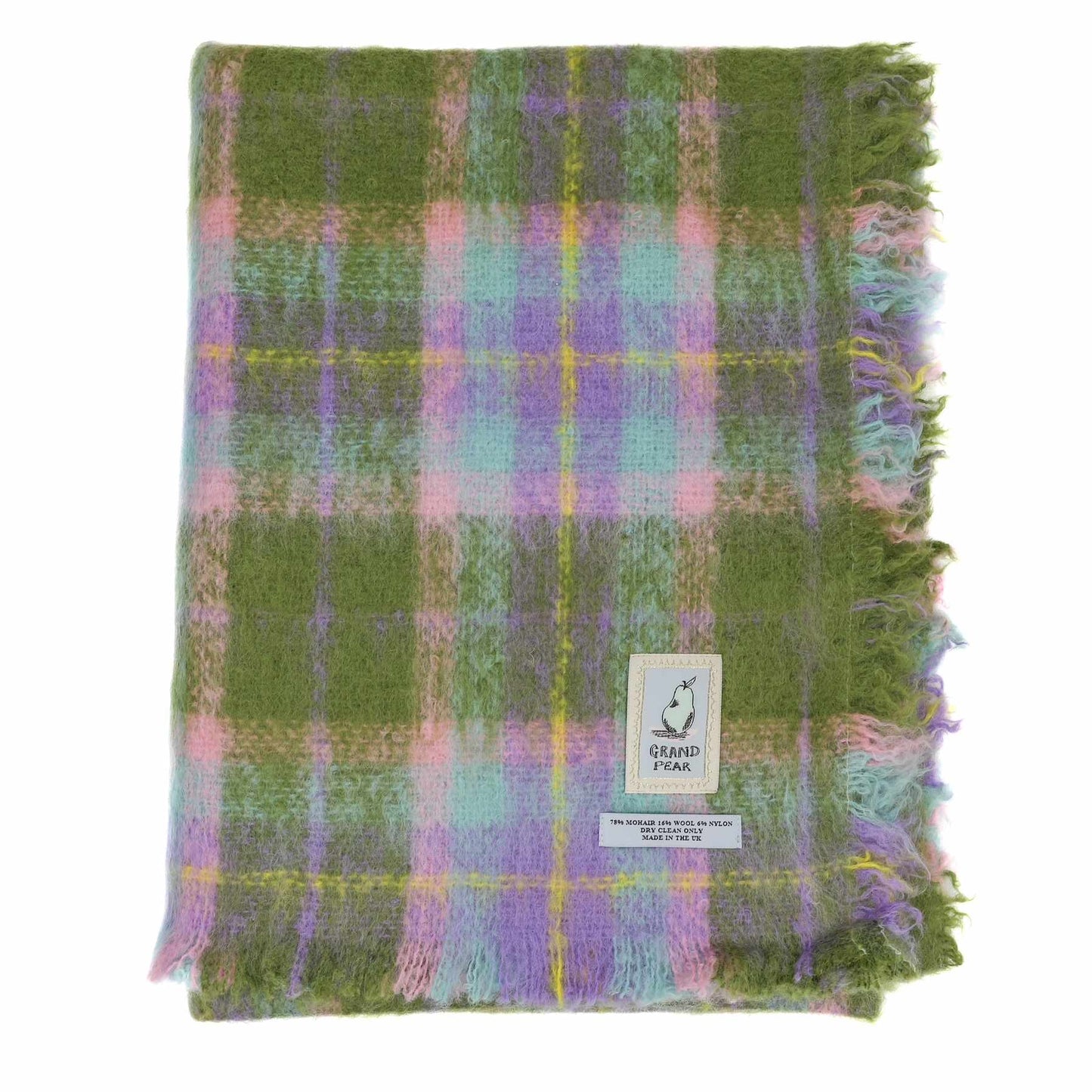 Green Tartan Mohair Blanket