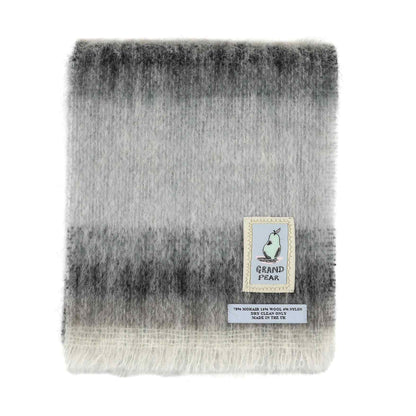 Grey Stripe Mohair Scarf