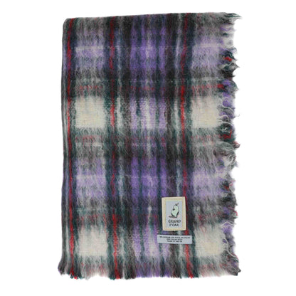 Lilac Tartan Mohair Blanket