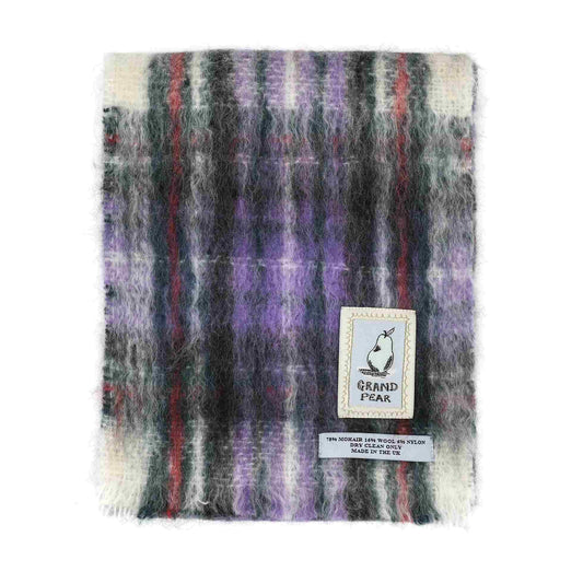 Lilac Tartan Mohair Scarf