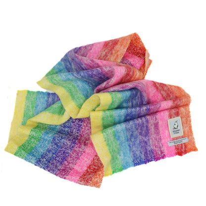 White Rainbow Mohair Scarf