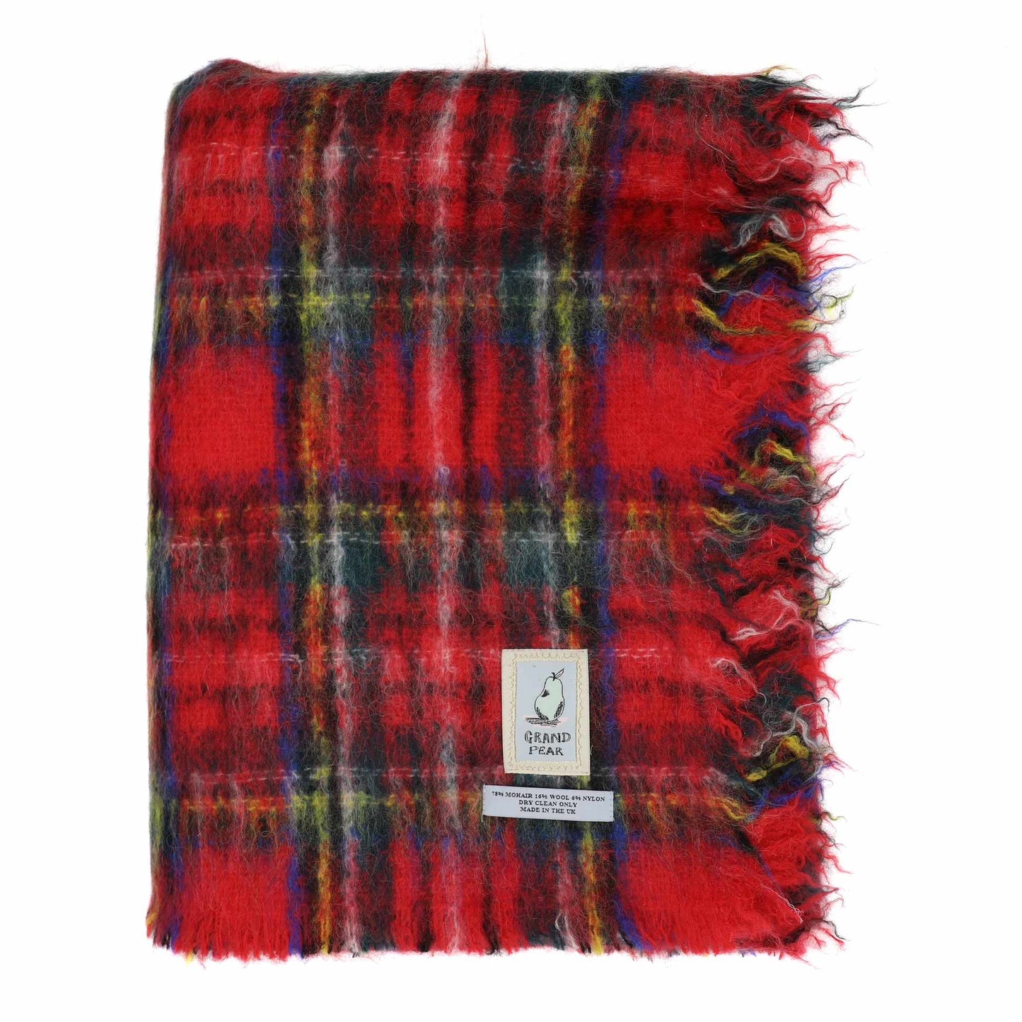 Red Tartan Mohair Blanket