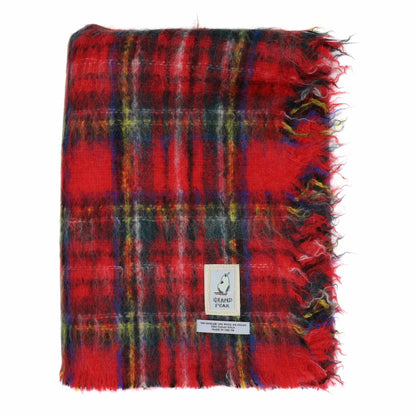 Red Tartan Mohair Blanket