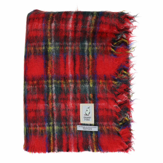 Red Tartan Mohair Blanket