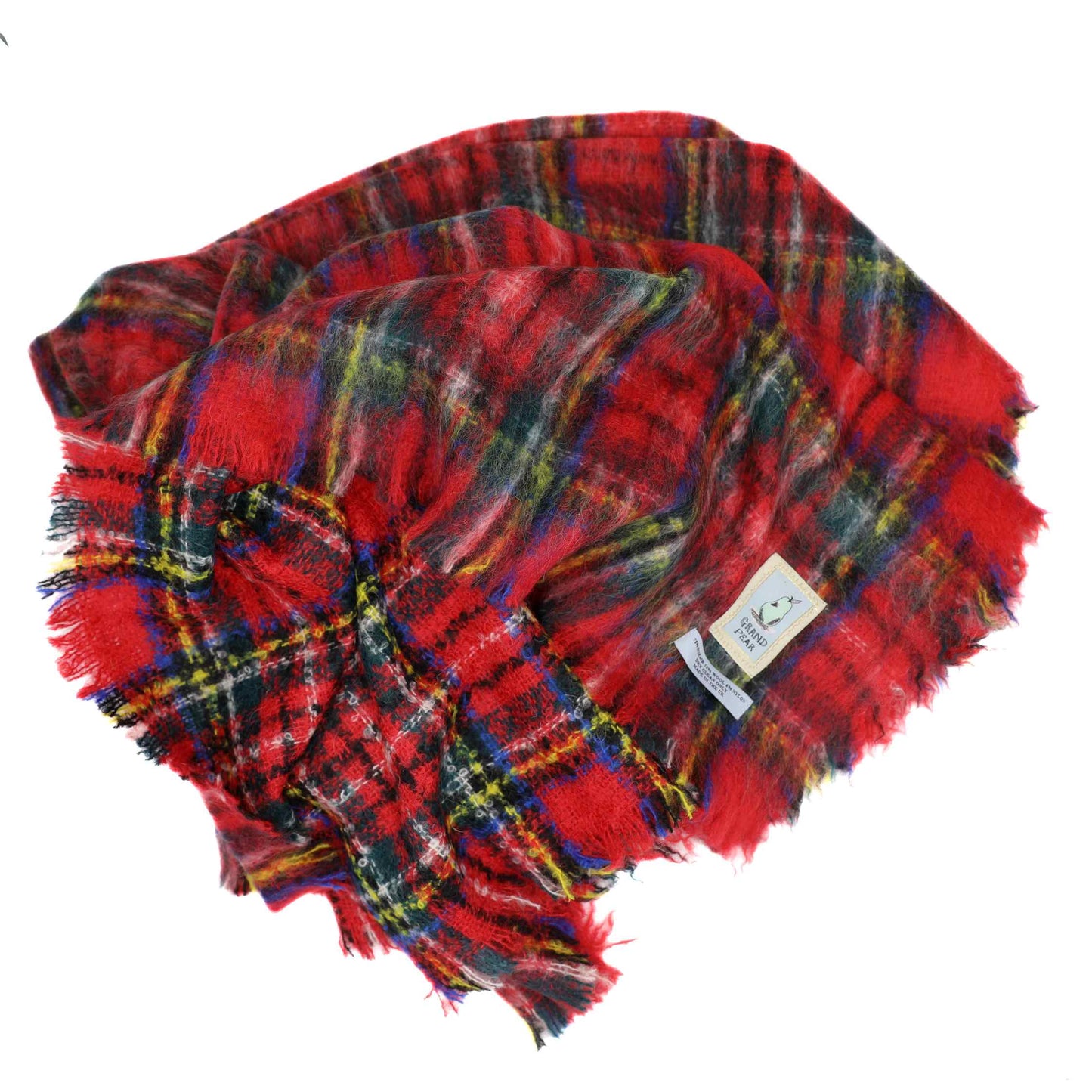 Red Tartan Mohair Blanket