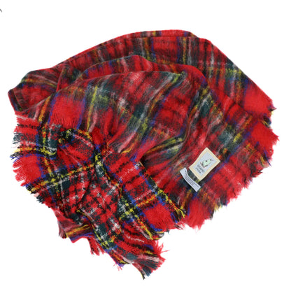 Red Tartan Mohair Blanket
