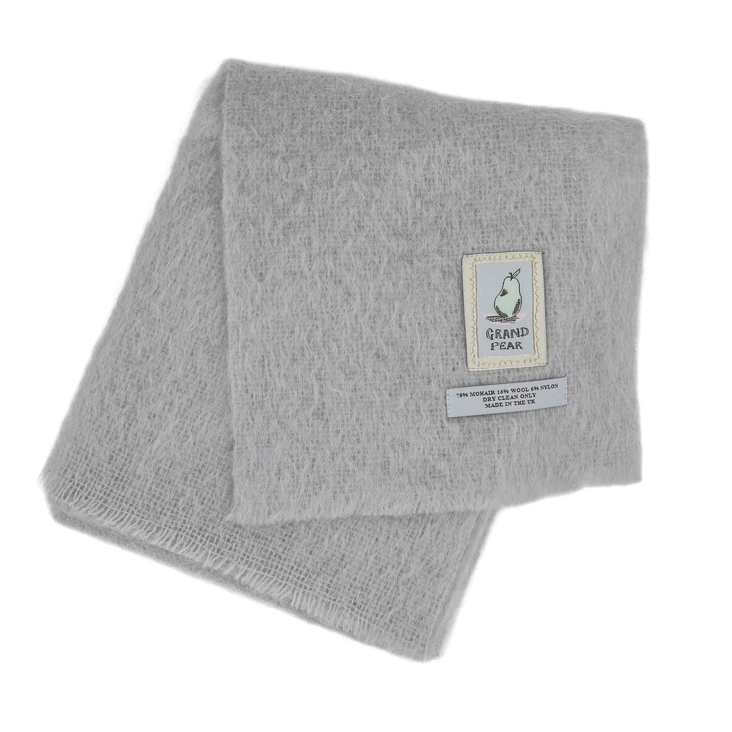 Pale Silver Mohair Scarf