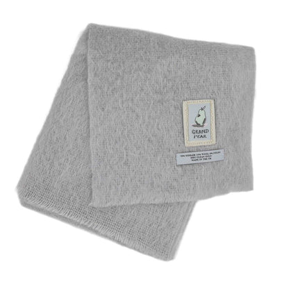 Pale Silver Mohair Scarf