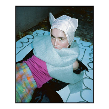 Pale Silver Mohair Scarf