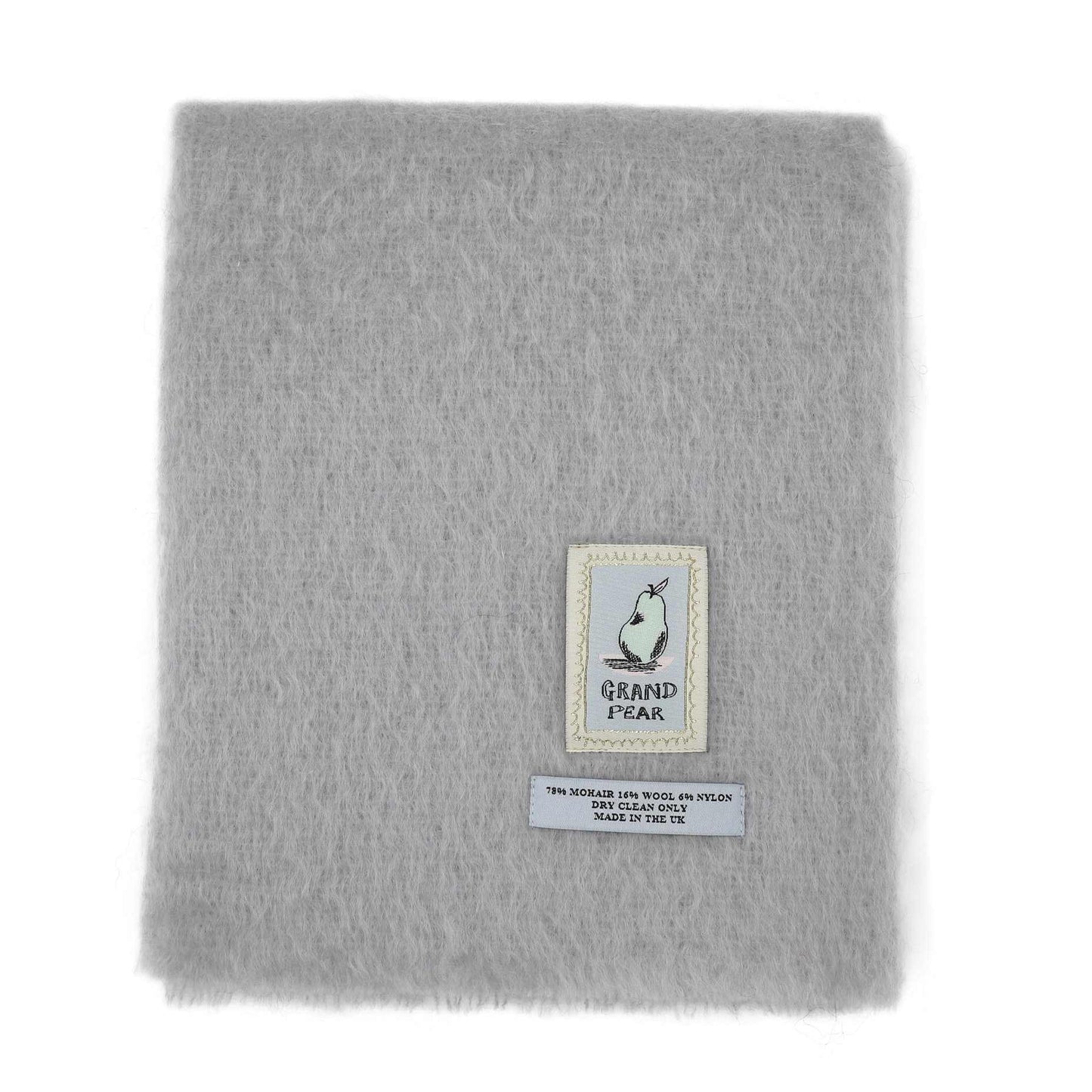 Pale Silver Mohair Scarf