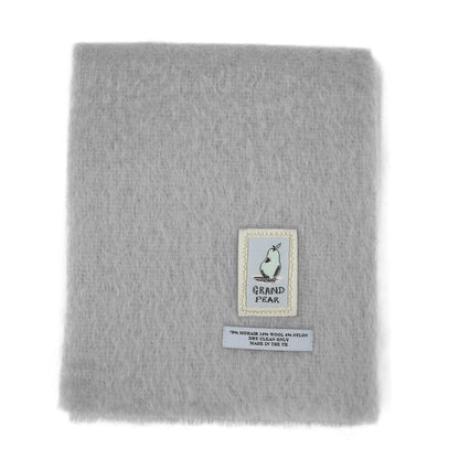 Pale Silver Mohair Scarf